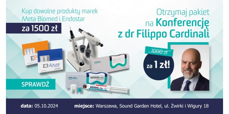 Otrzymaj bilet na Konferencję z dr Filippo Cardinali, przy zakupach produktów Meta Biomed i Endostar