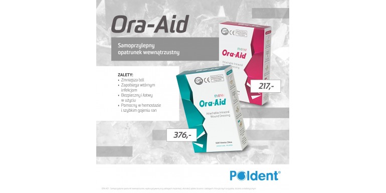 Produkt miesiąca - samoprzylepne opatrunki wewnątrzustne  ORA-AID 